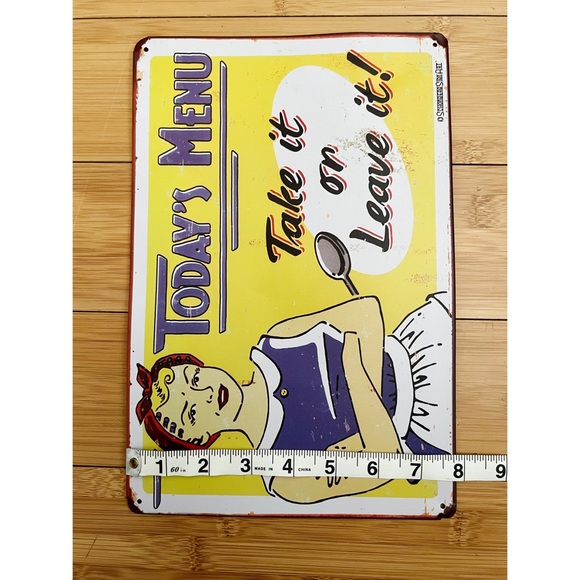 Take it or leave it tin plaque and magnet set - Picture 9 of 11